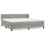 Cama box spring con colchón terciopelo gris claro 200x200 cm de vidaXL, Camas y somieres - Ref: Foro24-3127451, Precio: 544,5...