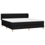 Cama box spring con colchón tela negro 180x200 cm de vidaXL, Camas y somieres - Ref: Foro24-3127063, Precio: 574,70 €, Descue...