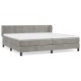 Cama box spring con colchón terciopelo gris claro 200x200 cm de vidaXL, Camas y somieres - Ref: Foro24-3127511, Precio: 566,2...