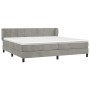 Cama box spring con colchón terciopelo gris claro 200x200 cm de vidaXL, Camas y somieres - Ref: Foro24-3127511, Precio: 566,2...