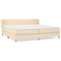 Cama box spring con colchón tela color crema 200x200 cm de vidaXL, Camas y somieres - Ref: Foro24-3126674, Precio: 556,35 €, ...