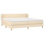 Cama box spring con colchón tela color crema 200x200 cm de vidaXL, Camas y somieres - Ref: Foro24-3126674, Precio: 556,35 €, ...