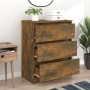 Aparador madera contrachapada color roble ahumado 60x35x76 cm de vidaXL, Aparadores - Ref: Foro24-815510, Precio: 71,87 €, De...