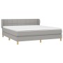 Cama box spring con colchón tela gris claro 160x200 cm de vidaXL, Camas y somieres - Ref: Foro24-3126813, Precio: 510,67 €, D...