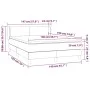 Cama box spring con colchón terciopelo negro 140x190 cm de vidaXL, Camas y somieres - Ref: Foro24-3127369, Precio: 440,10 €, ...