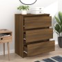 Aparador de madera contrachapada roble marrón 60x35x76 cm de vidaXL, Aparadores - Ref: Foro24-815512, Precio: 81,61 €, Descue...