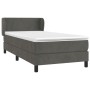Cama box spring con colchón terciopelo gris oscuro 90x190 cm de vidaXL, Camas y somieres - Ref: Foro24-3127344, Precio: 304,7...