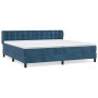 Cama box spring con colchón terciopelo azul oscuro 200x200 cm de vidaXL, Camas y somieres - Ref: Foro24-3127755, Precio: 598,...