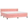Box spring bed with pink velvet mattress 200x200 cm by vidaXL, Beds and slatted bases - Ref: Foro24-3127696, Price: 560,02 €,...