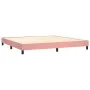 Box spring bed with pink velvet mattress 200x200 cm by vidaXL, Beds and slatted bases - Ref: Foro24-3127696, Price: 560,02 €,...