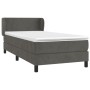 Cama box spring con colchón terciopelo gris oscuro 90x200 cm de vidaXL, Camas y somieres - Ref: Foro24-3127350, Precio: 300,8...