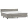 Cama box spring con colchón terciopelo gris claro 200x200 cm de vidaXL, Camas y somieres - Ref: Foro24-3127691, Precio: 594,5...