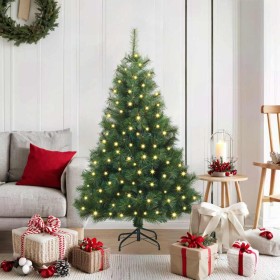 Árbol de Navidad artificial con 150 LED Verde 120 cm PE y PVC en Decoración Festiva y Estacional | Comprar online en Foru.es