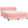 Cama box spring con colchón terciopelo rosa 140x190 cm de vidaXL, Camas y somieres - Ref: Foro24-3127492, Precio: 440,29 €, D...