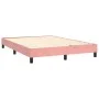 Cama box spring con colchón terciopelo rosa 140x190 cm de vidaXL, Camas y somieres - Ref: Foro24-3127492, Precio: 440,29 €, D...