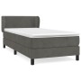 Cama box spring con colchón terciopelo gris oscuro 90x190 cm de vidaXL, Camas y somieres - Ref: Foro24-3127404, Precio: 296,3...