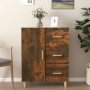 Aparador de madera de ingeniería roble ahumado 69,5x34x90 cm de vidaXL, Aparadores - Ref: Foro24-817351, Precio: 67,30 €, Des...
