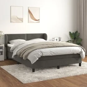 Boxspringbett mit dunkelgrauer Samtmatratze 140x200 cm von vidaXL, Betten und Lattenroste - Ref: Foro24-3127434, Preis: 406,7...