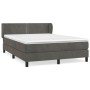Cama box spring con colchón terciopelo gris oscuro 140x200 cm de vidaXL, Camas y somieres - Ref: Foro24-3127434, Precio: 425,...
