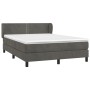 Cama box spring con colchón terciopelo gris oscuro 140x200 cm de vidaXL, Camas y somieres - Ref: Foro24-3127434, Precio: 425,...