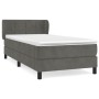 Cama box spring con colchón terciopelo gris oscuro 90x190 cm de vidaXL, Camas y somieres - Ref: Foro24-3127464, Precio: 305,4...