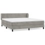 Cama box spring con colchón terciopelo gris claro 180x200 cm de vidaXL, Camas y somieres - Ref: Foro24-3127385, Precio: 521,4...