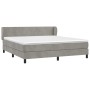 Cama box spring con colchón terciopelo gris claro 180x200 cm de vidaXL, Camas y somieres - Ref: Foro24-3127385, Precio: 521,4...