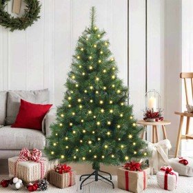 Árbol de Navidad artificial con 150 LED Verde 150 cm PE y PVC en Decoración Festiva y Estacional | Comprar online en Foru.es
