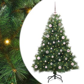 Árbol de Navidad artificial con 150 LED Verde 150 cm PE y PVC en Decoración Festiva y Estacional | Comprar online en Foru.es