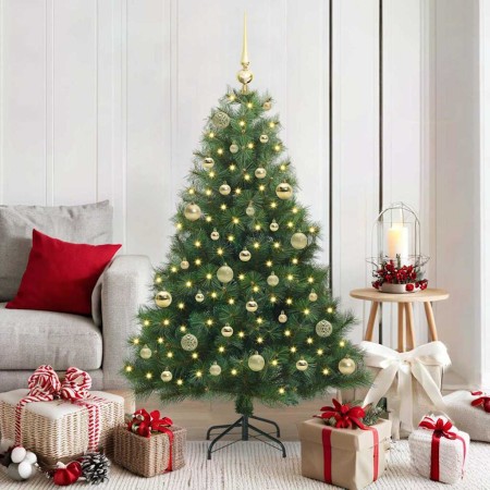 Árbol de Navidad artificial con 150 LED Verde 150 cm PE y PVC en Decoración Festiva y Estacional | Comprar online en Foru.es
