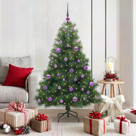 Árbol de Navidad artificial con 150 LED Verde 150 cm PE y PVC en Decoración Festiva y Estacional | Comprar online en Foru.es