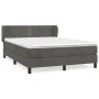 Box spring bed with dark gray velvet mattress 140x190 cm by vidaXL, Beds and slatted bases - Ref: Foro24-3127428, Price: 422,...
