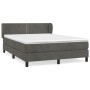 Cama box spring con colchón terciopelo gris oscuro 140x190 cm de vidaXL, Camas y somieres - Ref: Foro24-3127428, Precio: 428,...