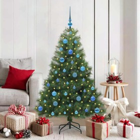 Árbol de Navidad artificial con 150 LED Verde 150 cm PE y PVC en Decoración Festiva y Estacional | Comprar online en Foru.es