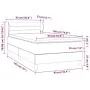 Box spring bed with light gray velvet mattress 90x190 cm by vidaXL, Beds and slatted bases - Ref: Foro24-3127523, Price: 298,...