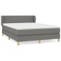 Cama box spring con colchón tela gris oscuro 140x190 cm de vidaXL, Camas y somieres - Ref: Foro24-3126638, Precio: 501,55 €, ...