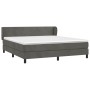 Cama box spring con colchón terciopelo gris oscuro 180x200 cm de vidaXL, Camas y somieres - Ref: Foro24-3127386, Precio: 532,...