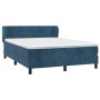 Cama box spring con colchón terciopelo azul oscuro 140x190 cm de vidaXL, Camas y somieres - Ref: Foro24-3127551, Precio: 425,...