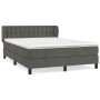 Cama box spring con colchón terciopelo gris oscuro 140x190 cm de vidaXL, Camas y somieres - Ref: Foro24-3127728, Precio: 445,...