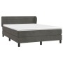 Cama box spring con colchón terciopelo gris oscuro 140x200 cm de vidaXL, Camas y somieres - Ref: Foro24-3127554, Precio: 436,...
