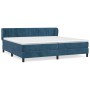 Cama box spring con colchón terciopelo azul oscuro 200x200 cm de vidaXL, Camas y somieres - Ref: Foro24-3127635, Precio: 585,...