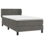 Cama box spring con colchón terciopelo gris oscuro 100x200 cm de vidaXL, Camas y somieres - Ref: Foro24-3127476, Precio: 318,...