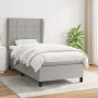 Cama box spring con colchón tela gris claro 90x200 cm de vidaXL, Camas y somieres - Ref: Foro24-3127933, Precio: 361,45 €, De...