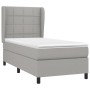 Cama box spring con colchón tela gris claro 90x200 cm de vidaXL, Camas y somieres - Ref: Foro24-3127933, Precio: 361,45 €, De...