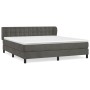 Cama box spring con colchón terciopelo gris oscuro 180x200 cm de vidaXL, Camas y somieres - Ref: Foro24-3127746, Precio: 527,...