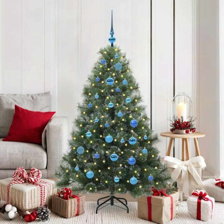Árbol de Navidad artificial con 150 LED Verde 150 cm PE y PVC en Decoración Festiva y Estacional | Comprar online en Foru.es