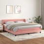 Cama box spring con colchón terciopelo rosa 180x200 cm de vidaXL, Camas y somieres - Ref: Foro24-3127630, Precio: 527,63 €, D...