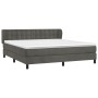 Cama box spring con colchón terciopelo gris oscuro 160x200 cm de vidaXL, Camas y somieres - Ref: Foro24-3127740, Precio: 498,...