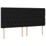 Box spring bed with black fabric mattress 200x200 cm by vidaXL, Beds and slatted bases - Ref: Foro24-3128231, Price: 744,78 €...