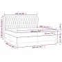 Box spring bed with black fabric mattress 200x200 cm by vidaXL, Beds and slatted bases - Ref: Foro24-3128231, Price: 744,78 €...